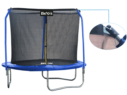 8FT Trampoline With Metal Rod Net -3 Poles